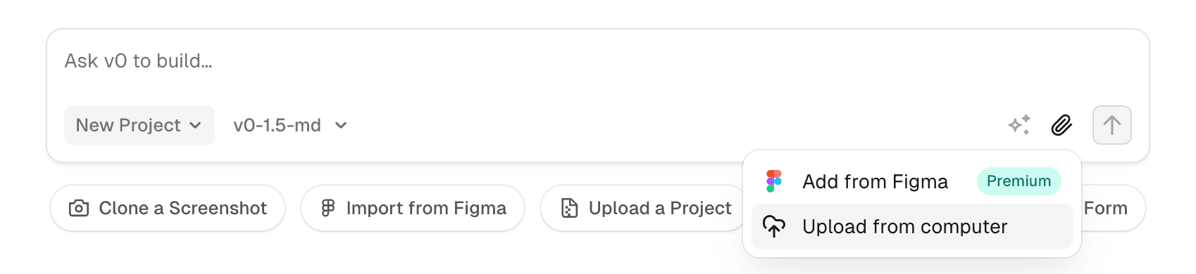 File option under attachment icon